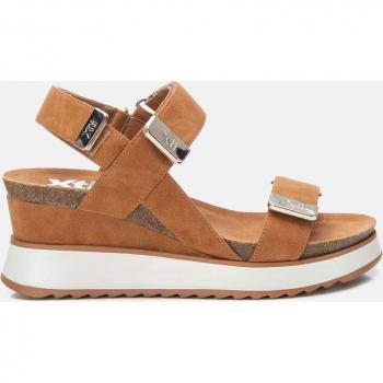 Sandalia de mujer Xti 142619 beige con cierre adherente