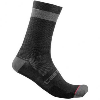 Calcetines Castelli Alpha 18 PrimaLoft Negro Gris Oscuro S-M