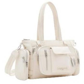 Bolso Desigual Basic Modular Bohol Blanco para Mujer, Accesorios Handbag Nylon