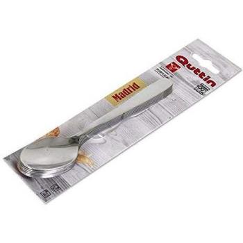 Quttin Set 6 Cucharas Postre Madrid, 18/8 Stainless Steel, Multicolor