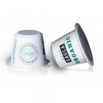 Cápsulas de Café Descafeinado Premium Ecológico Compostables Saula para Nespresso - 20 Unidades