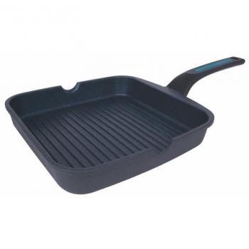Arcos Thera Grill Antiadherente 24x24 cm Aluminio Fundido Recubrimiento Eclipse® Mango Plástico Silicona Azul Apto para Todo Tipo de Cocinas Lavavajillas Full Induction Sistema Ah