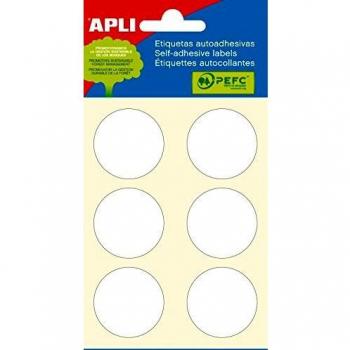 APLI 2665 - Etiquetas blancas adhesivo fuerte