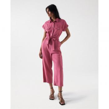 Mono Salsa pierna cropped rosa manga corta