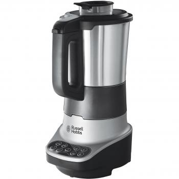 Russell Hobbs Robot de Cocina 2 en 1 - 8 Programas, Función 2 en 1: Batidora Vaso y Máquina Hacer Sopas, 4 Raciones, Función Mantener Calor,Tapa con Bloqueo Seguridad, Acero Inox., Plata - 21480-56