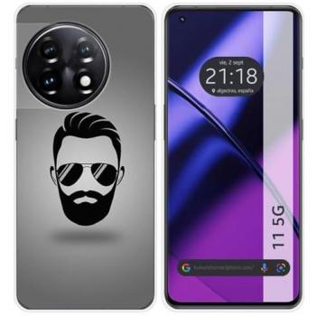 Funda de Silicona para OnePlus 11 5G con Diseño de Barba y Dibujos