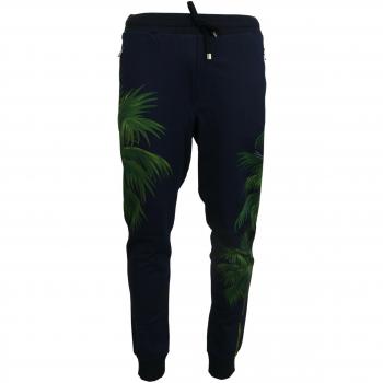 Dolce & Gabbana Printed Black Cotton Men's Pants, Size L