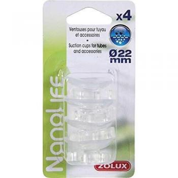 Ventosas Zolux Aquaya para Tubos Ø22mm - Pack de 4 para Acuarios