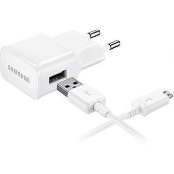 Cargador Original Samsung EP-TA50EWE para Galaxy S4, S5, A3, A5, J1, J3, J5, J7, Core, Prime, Grand, Blanco - Bulk