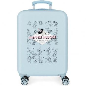 Maleta de cabina Minnie American darling rígida 55 cm azul