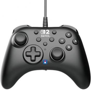 Mando con Cable Hori Horipad Turbo Negro para Nintendo Switch 2 - Botones Programables y Licencia Oficial