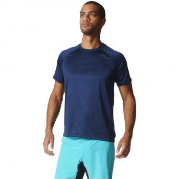 adidas D2M PL Camiseta, Hombre, Azul