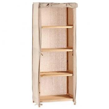 Estantería Kipit Beige de Madera y Tela (30 x 113 x 42 cm)