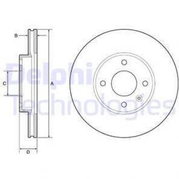 Disco de freno DELPHI BG4951C