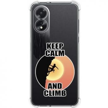 Funda de Silicona Antigolpes para Oppo A38 4G Diseño Mujer Escalada
