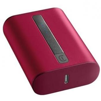 Powerbank Universal CellularLine Thunder 10000 mAh, 2 Entradas USB-C, Rojo