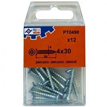 PROFER TOP - Tirafondo C/Plana Pozi Zn C/12 Profer Top 4X30 Mm