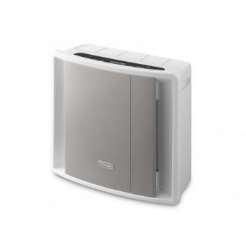 De'Longhi AC100 Purificador de Aire con Tecnología AQS, 3 Velocidades, Ionizador, para Habitaciones hasta 40m², Filtración de 4 Etapas - Blanco/Plateado