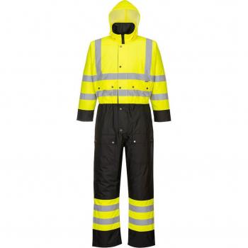 Oxford Weave 300D Class 3 High Visibility Contrast Overall in Yellow/Black