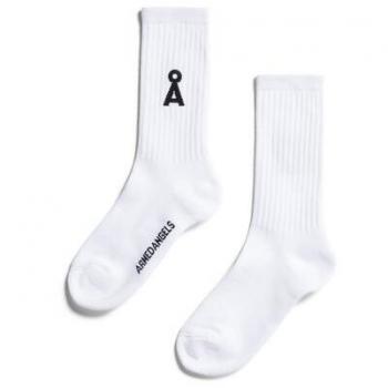 Armedangels Saamus Bold Women's Organic Cotton Blend Socks - White, Size 35-38