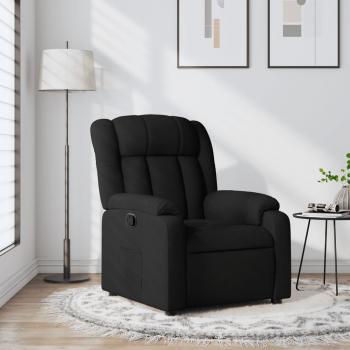 Sillón reclinable de tela negro Día y Noche Vidaxl