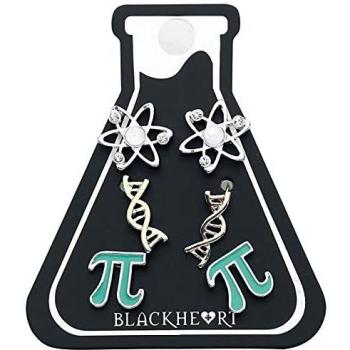Blackheart Science Mujer Set de Pendientes Multicolor, Cinc,