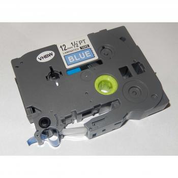 vhbw Catuchos de cinta de etiquetado 12mm azul para Brother P-Touch 2710, 2730, 2730VP, 300, 300B, 300SP, 310, 310B, 320 sustituye TZ-535, TZE-535