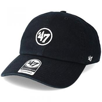 '47 Gorra Curva Negra con Logo Clean Up Brand - Negro, Talla única