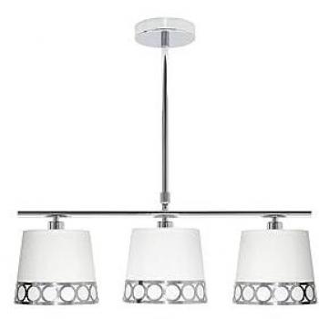 Lámpara Dalia Regulable 3xE14 Blanco/Plata 58x15 cm