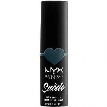 NYX Professional Makeup NYX Professional Makeup Barra de Labios Mate de Larga duración y Cobertura Total Suede Matte Lipstick Tono 22 Ace Color Azul, Mujer, Talla única