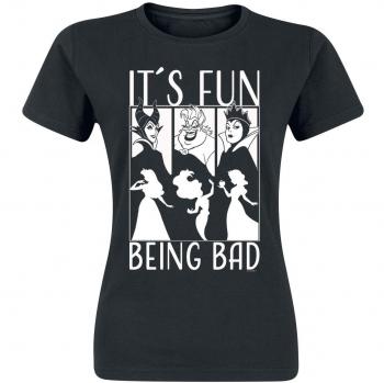 Disney Villains s Fun Being Bad Camiseta Mujer Negro XL