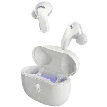 Auriculares Inalámbricos Skullcandy Rail ANC Bluetooth con Cancelación Activa de Ruido, Autonomía de 27 h, Micrófono, Compatibles con iPhone y Android - Naranja Hueso