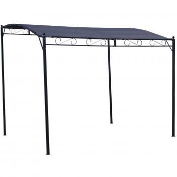 Habitat et Jardin Carpa Adossée Lisa en Acero, 3 m x 2,5 m x 2,5 m, Color Gris