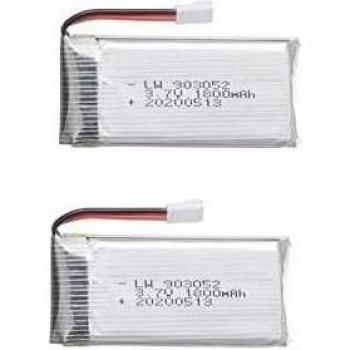 Baterías LiPo Recargables 3.7V 1800mAh - Paquete de 2 Piezas Compatibles con Drones Syma X5, KY601S y WLtoys K989