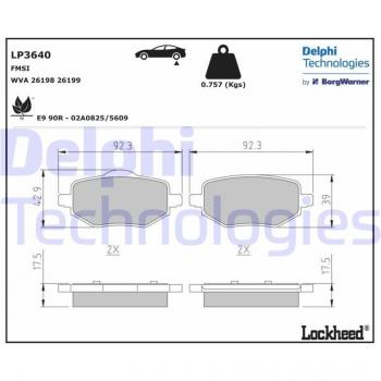 Pastillas de freno DELPHI LP3640
