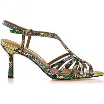 Sandalias de tacón mujer 68459 multicolor