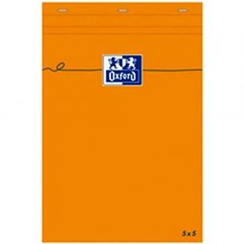 Bloc de notas Oxford naranja cuadriculado 85x120 mm, 160 páginas, papel 80 g
