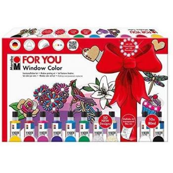 Set de Pintura para Ventanas Marabu Fun & Fancy 10 x 80 ml - Para Ti
