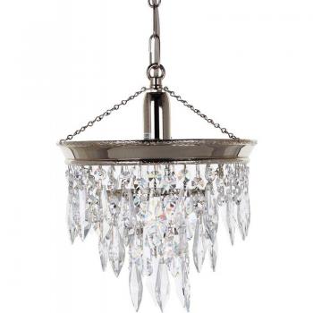 Lámpara colgante Brunswick Gold 1 bombilla 24cm con diseño elegante, acabados en oro y detalles de strass