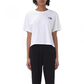Camiseta de montaña para mujer The North Face Simple Dome Cropped manga corta blanca XS