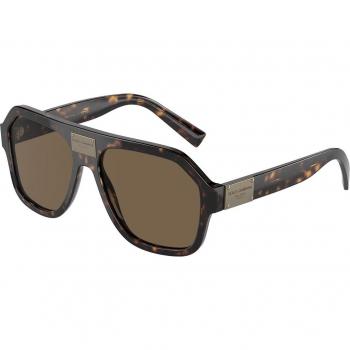 Dolce & Gabbana DG4433 502/73 Men's Pilot Sunglasses Havana/Tortoiseshell Size 58