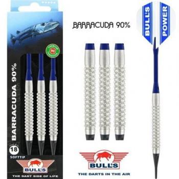 Dardos de punta de plastico Bull's BARRACUDA 90% 18g soft