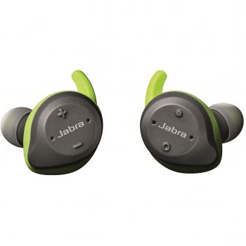 Jabra Elite Sport – Auriculares Deportivos Inalámbricos, Aplicación Fitness Integrada para Llamadas y Música, Verde / Gris