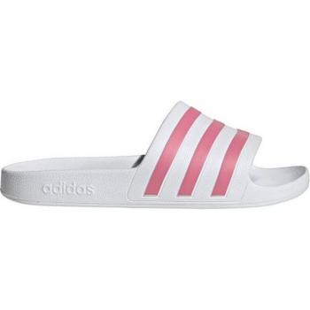 Adidas Women's Adilette Aqua Slides - Blue and White