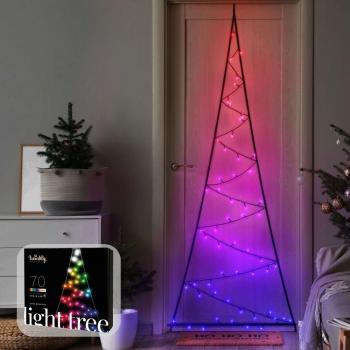 Árbol de Luz Twinkly 70 Leds RGBW con Bluetooth y Wifi, 2 Metros, Cable Negro, IP44