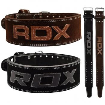 RDX WBL-4PN - Cinturón de peso para hombre, color marrón, talla L