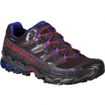 La Sportiva Ultra Raptor II GTX - Zapatillas de senderismo para mujer, color Carbon-Love Potion, impermeables y transpirables, suela de alta tracción, diseñada para terrenos accidentados