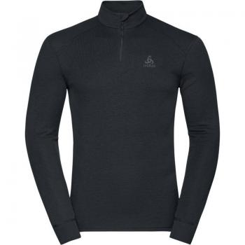Camiseta Térmica de Manga Larga Odlo Active Warm Eco con Media Cremallera para Hombre - Negro - XXL