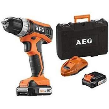 Taladro atornillador a batería Aeg BS 12 G3 Li-203c Kit con 2 baterías