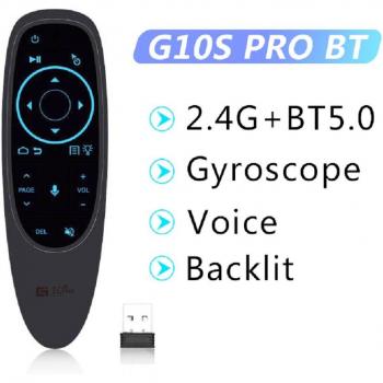 Mando a distancia G10S PRO BT con control por voz retroiluminado, 2.4G, giroscopio inalámbrico y Bluetooth 5.0 para X96 H96 MAX